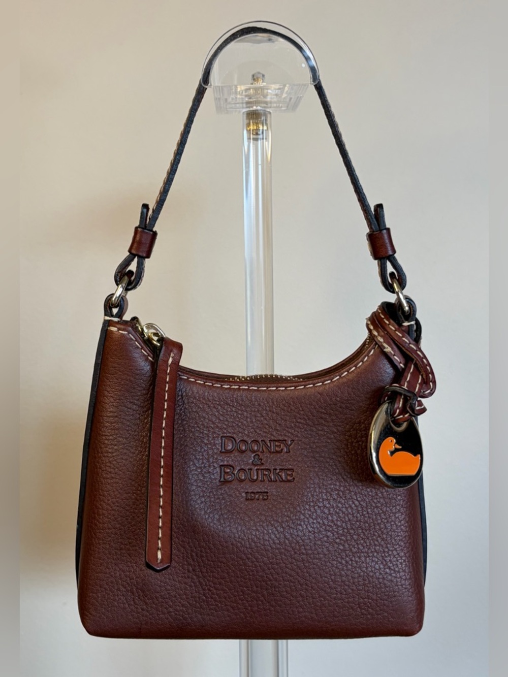 Vintage Dooney & Bourke Bitsy Bag Mini Purse Brown Leather NWOT